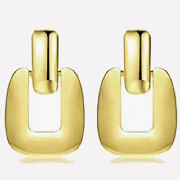 Gold Drop Earrings - Picture 3 of 3